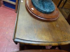Vintage oak barley twist gate leg dining table