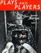 RICHARD BURTON AUTOGRAPH signed on a cover of 'Plays & Players' theatre guide, dated February