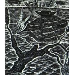 DAVID JONES monochrome lithograph - entitled 'The Ark', 16 x 14cms