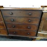 A good antique mahogany chest of four graduated drawers, 84cms wide