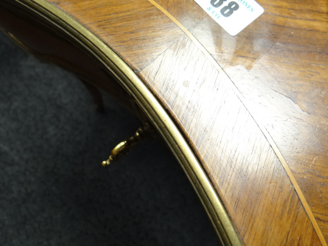 An antique Kingwood & gilt metal mounted single-drawer side table in the Louis XVI-style, 81cms - Image 4 of 9