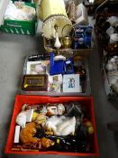 A quantity of household items, pottery ornaments, lighting etc