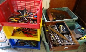 Several tubs containing a large quantity of tools