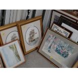 Parcel of pictures, prints, watercolours etc