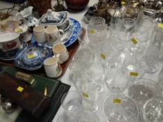 Large quantity of mixed glassware & a parcel of old pottery & china