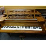 A Bechstein rosewood baby grand piano, serial number 84787, 179cms deep