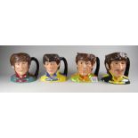 The full set of four Royal Doulton 'The Beatles' character jugs (all boxed) & signed by Michael