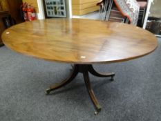 Antique mahogany oval dining table