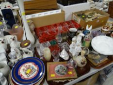 A large quantity of glassware, china & other ornaments etc