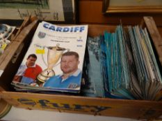 Large quantity of rugby programmes including Cardiff Rugby Club 1980s (being sold on behalf of Veli