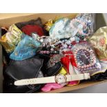 A quantity of costume jewellery & beads etc