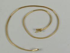 An 18ct yellow gold snake necklace, 12grms