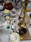 A large parcel of mixed items including Royal Doulton 'Minerva' teaware, bone china floral teaware