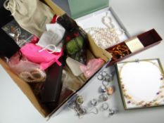 A box of costume jewellery