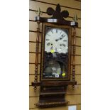 A vintage marquetry wall clock (for repair)