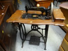A vintage Bradbury No.2 treadle sewing machine