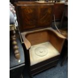 Two antique mahogany commodes