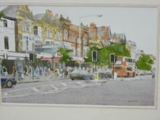 NEIL WHARTON watercolour - titled 'Lord Street', signed label verso, 20 x 30 cms