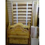 Quantity (three) of pine single bed frames