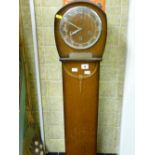 Smiths polished wood grandmother clock