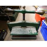 Vintage green painted book press