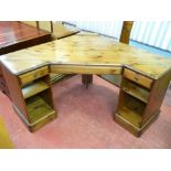 Antique pine style corner desk