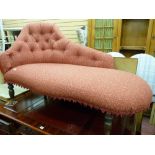 Vintage upholstered chaise longue