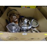 Electroplate tea service, similar items etc