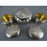 Three hallmarked silver pill boxes