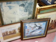 Parcel of paintings, prints including SIR WILLIAM RUSSELL FLINT
