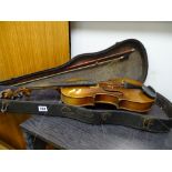 Vintage violin and bow in case