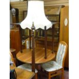 Substantial standard lamp with twist carving to stem