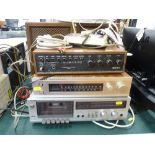 Parcel of Sharp stereo cassette deck RT-100, Sony FM stereo tuner ST-73 and Sony stereo amplifier
