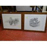 GELDART limited edition (69/600) and (194/600) prints, a pair - countryside scenes, 30 x 40 cms