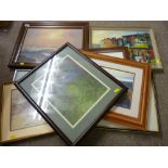 Parcel of interesting paintings and prints