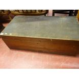 Pine lidded box with end metal handles