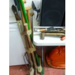 Parcel of long handled garden tools and others smaller