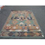 Modern geometric patterned rug, 203 x 253 cms