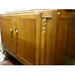 Nicely presented Art Deco oak sideboard on bulbous supports
