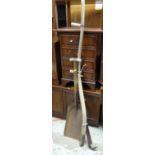 A vintage scythe & wooden handled shovel Condition Report: please request* *Condition is not