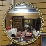 Twentieth century circular gilt framed mirror, 76cms diam Condition Report: please request* *