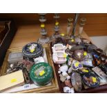 A parcel of trinkets, candlesticks, metalware ETC Condition Report: please request* *Condition is