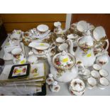 A large quantity of Royal Albert 'Old Country Roses' coffee, tea & dinnerware ETC Condition