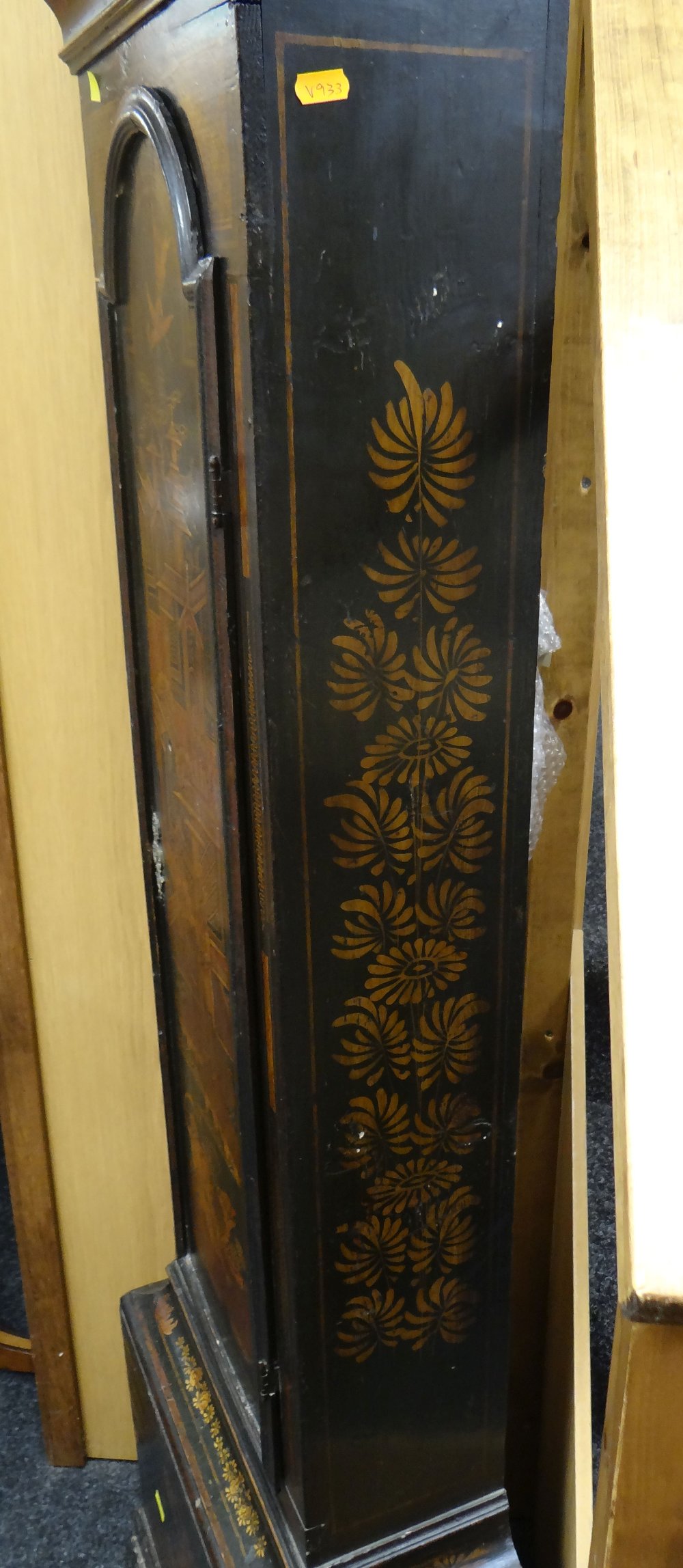 Thomas Marsh of London 8-day chinoiserie decorated longcase clock, the brass face with Roman numeral - Image 6 of 6