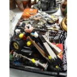 A quantity of mixed loose cutlery & a parcel of toys, ornaments ETC Condition Report: please