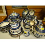 A quantity of Booth's 'Old Willow' blue and white tableware Condition Report: please request* *