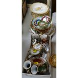 A parcel of Limoges china ornaments, Limoges display plates ETC Condition Report: please request* *