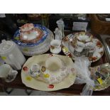 A parcel of mixed English china including Royal Albert 'Old Country Roses', Shelley ETC Condition