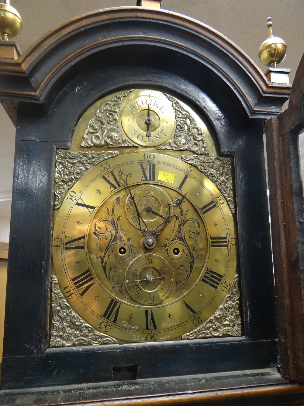 Thomas Marsh of London 8-day chinoiserie decorated longcase clock, the brass face with Roman numeral - Image 2 of 6