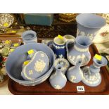 A collection of Wedgwood powder blue Jasperware ETC Condition Report: please request* *Condition